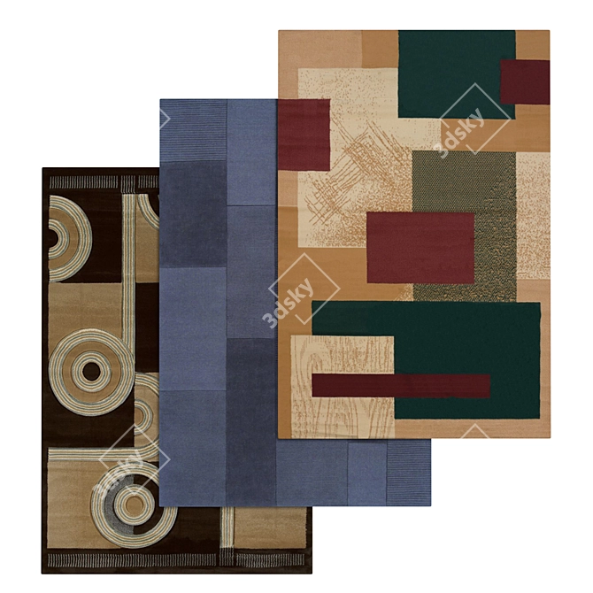 Luxury Carpet Set - High-Quality Textures 3D model image 1