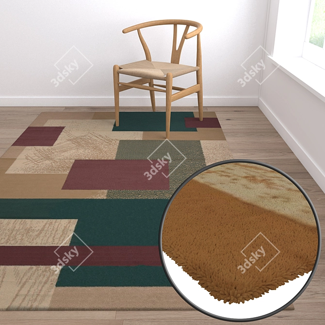 Luxury Carpet Set - High-Quality Textures 3D model image 5