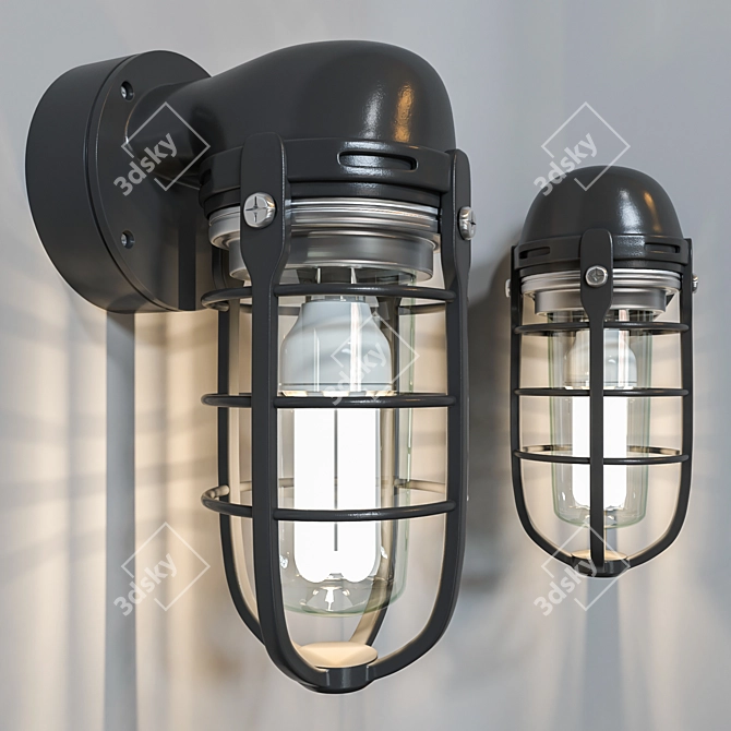 Modern Wall Light Fixture 3D model image 1