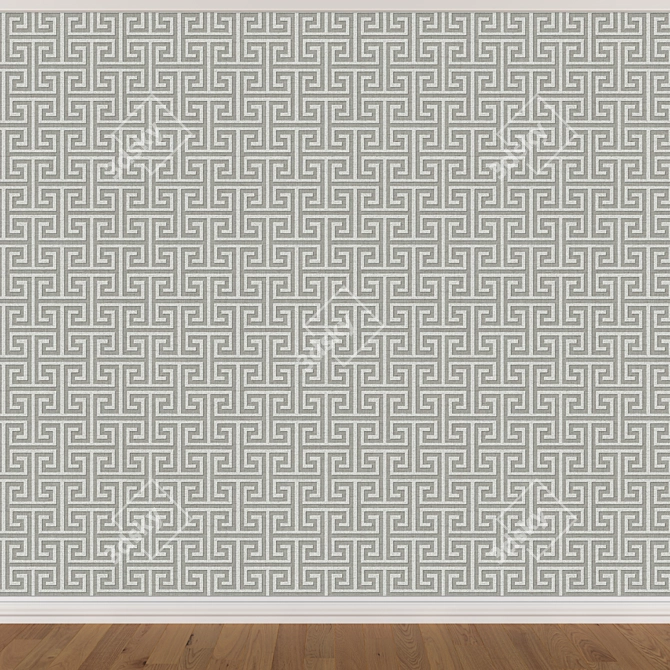 Seamless Wallpaper Set - 3 Colors 3D model image 3