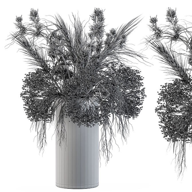 Succulent Collection: Dry Plants 3D model image 5