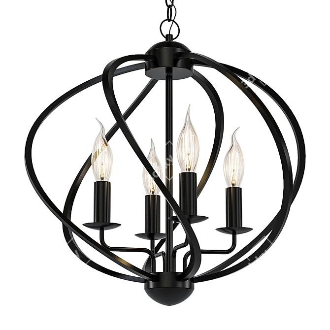 Elegant Norwood Chandelier 3D model image 1