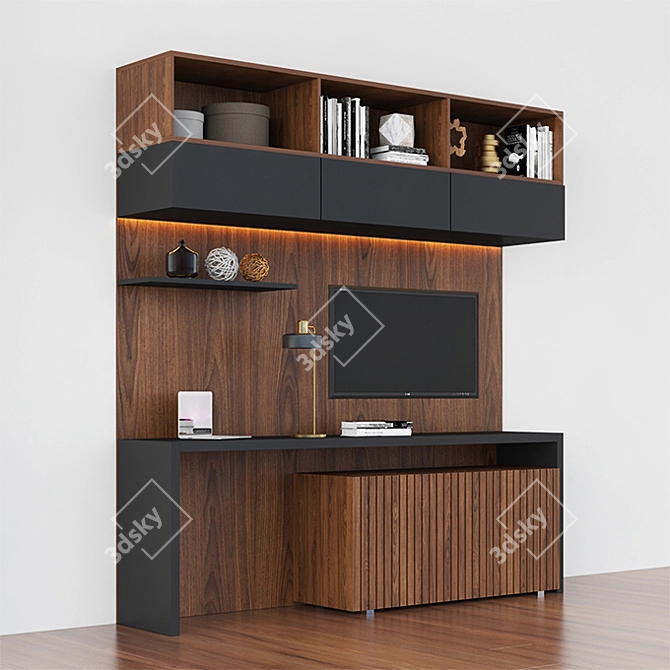  Modern TV Stand 2200mm - V-Ray Compatible 3D model image 2