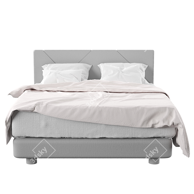 Elegant Caccaro Opus Bed 3D model image 1