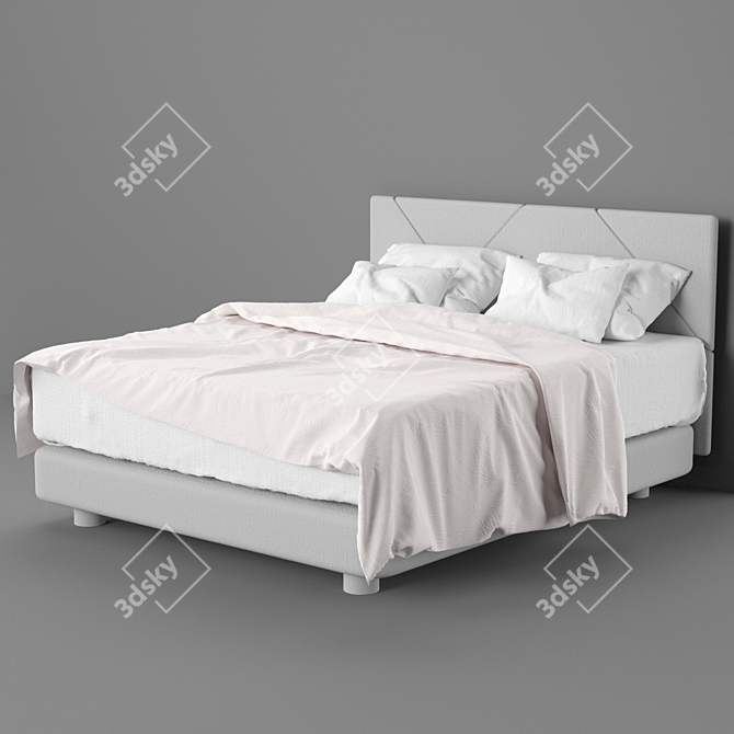 Elegant Caccaro Opus Bed 3D model image 2