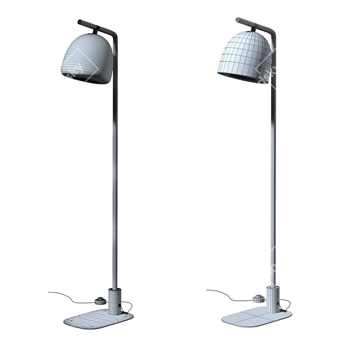 Elegant Polo Floor Lamp 3D model image 2