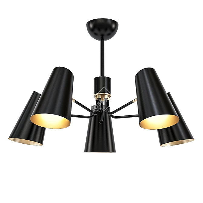 Industrial Chic Ceiling Light 3D model image 1