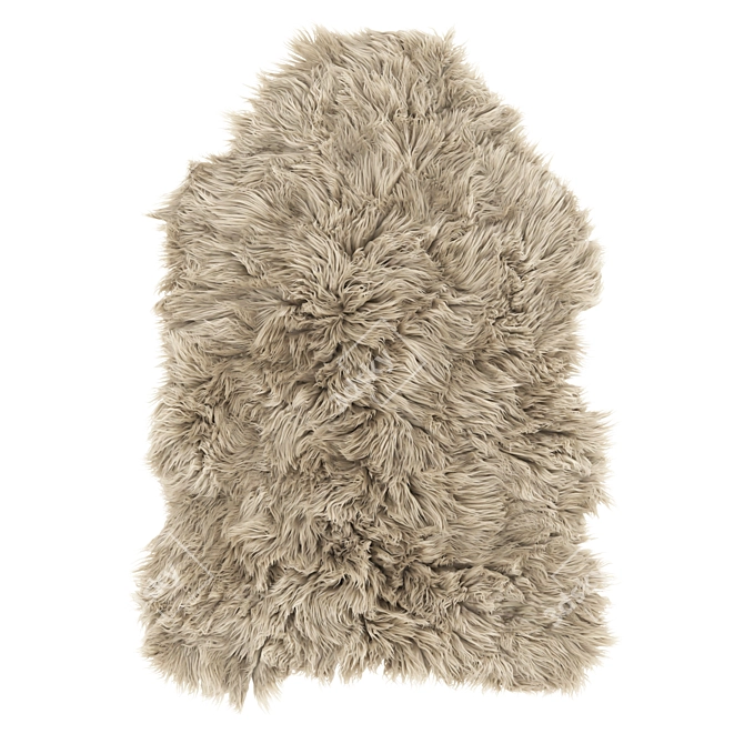 Luxurious Frost Fur Room Rug 3D model image 2