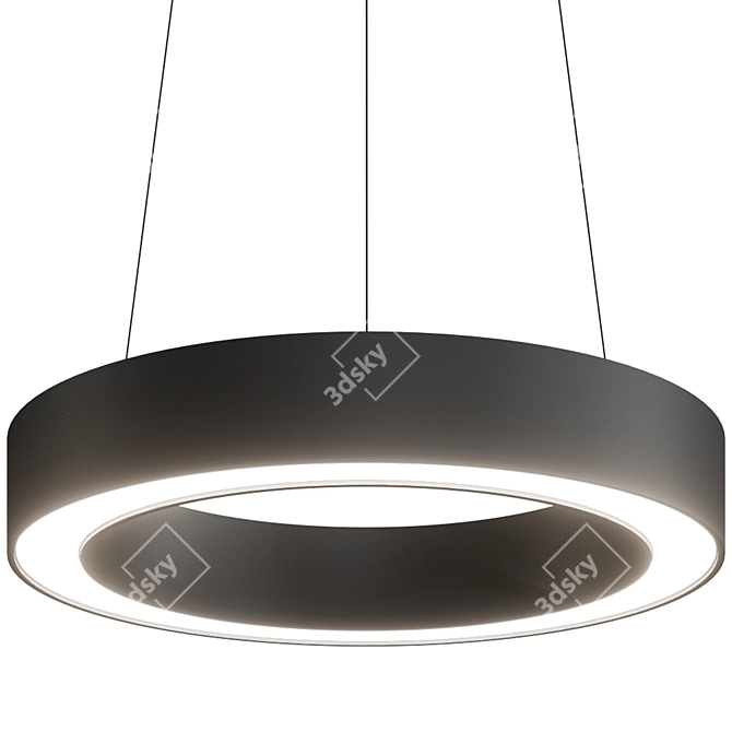 Apollo Pendant Lamp: Sleek LED Aluminum Design 3D model image 9