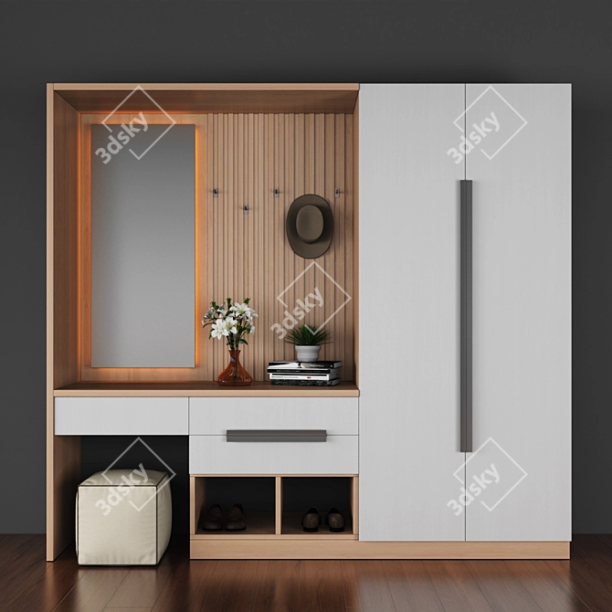 Modern 3D Furniture Set 3D model image 1