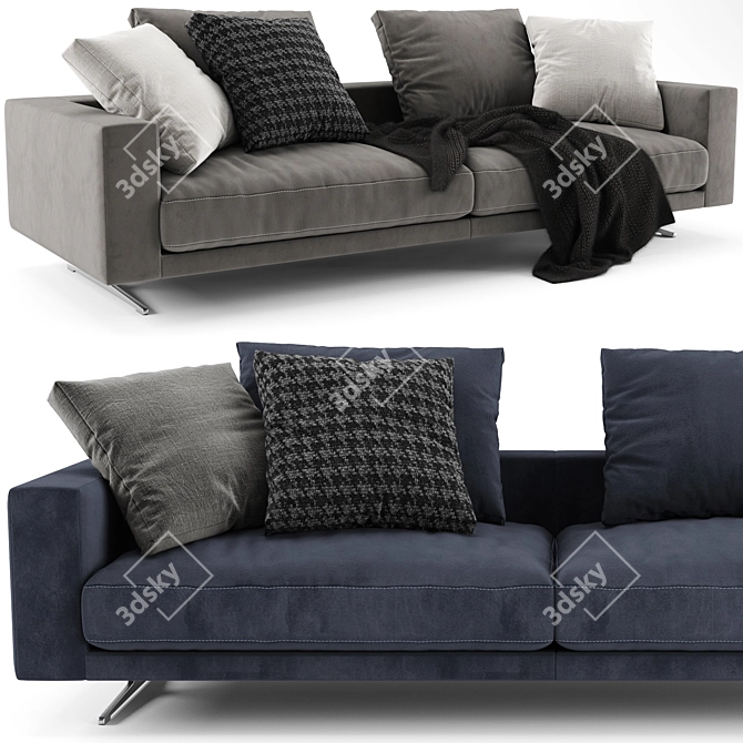 Elegant Comfort: Flexform Campiello Sofa 3D model image 1