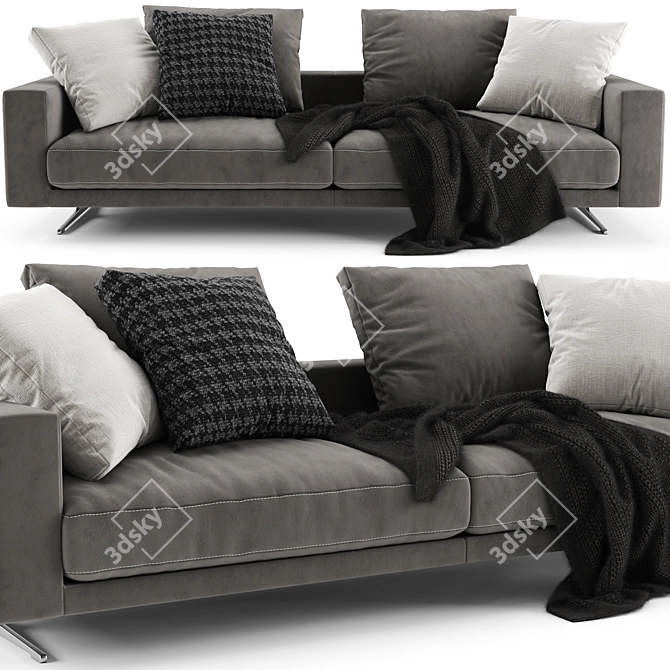 Elegant Comfort: Flexform Campiello Sofa 3D model image 2