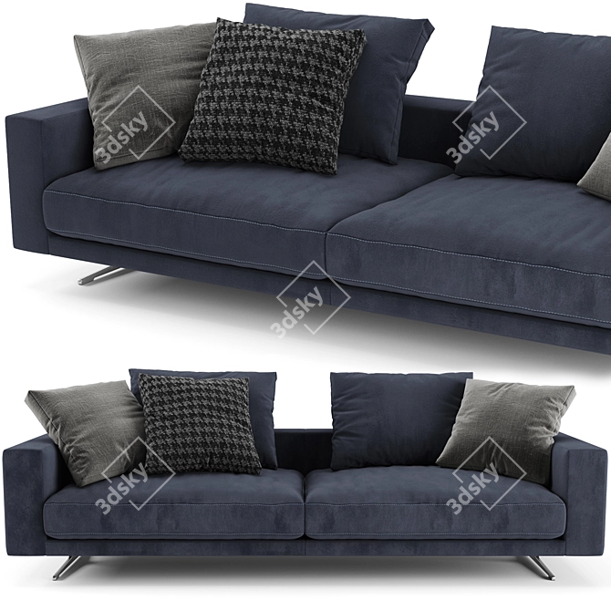 Elegant Comfort: Flexform Campiello Sofa 3D model image 3