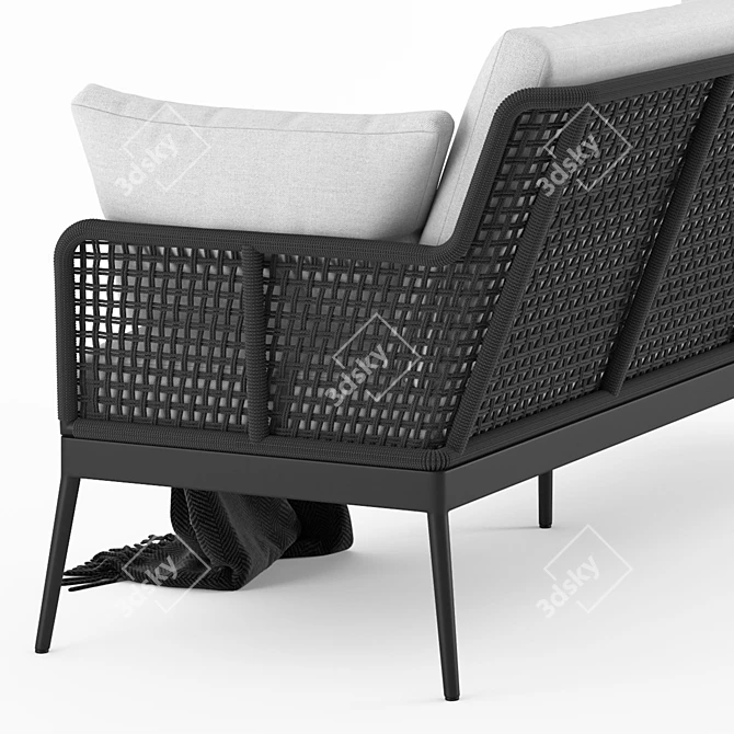 Sleek Somerset Outdoor Sofa 3D model image 3