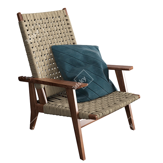 Parisian-inspired Reclining Chair: Arteriors Jericho 3D model image 1