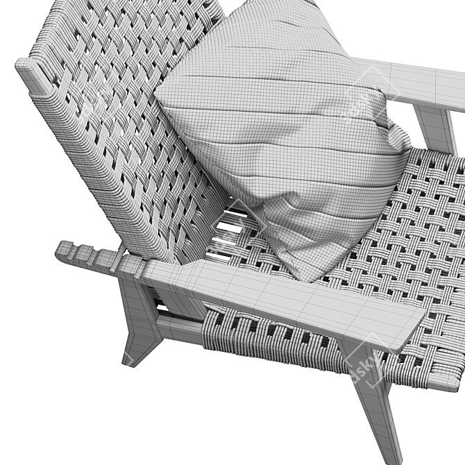 Parisian-inspired Reclining Chair: Arteriors Jericho 3D model image 5