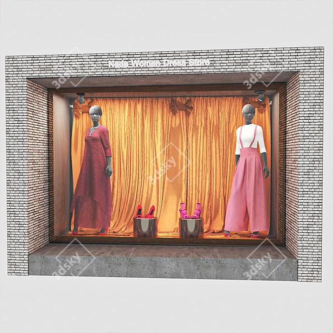 Fashion Model Display Stand 3D model image 2