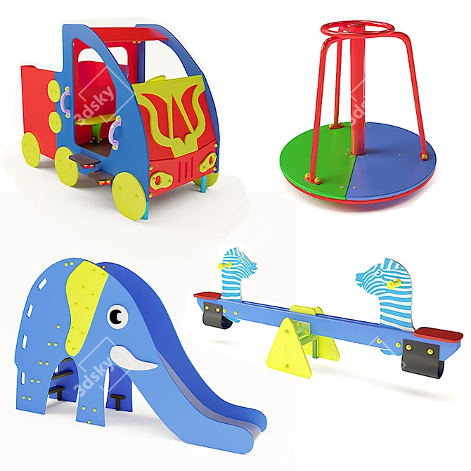 Playground Fun - Equipment Set 3D model image 6