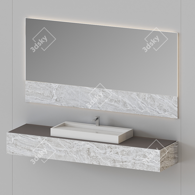 Reflective Elegance with 36e8 Mirror 3D model image 1