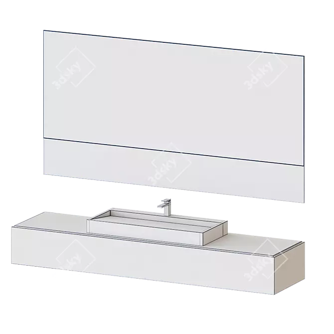 Reflective Elegance with 36e8 Mirror 3D model image 2