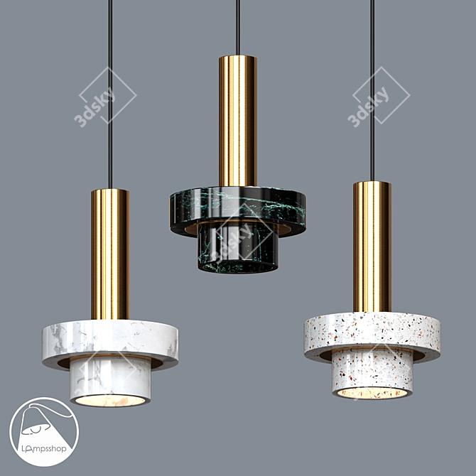 Minimalist Orb Pendant Light 3D model image 1