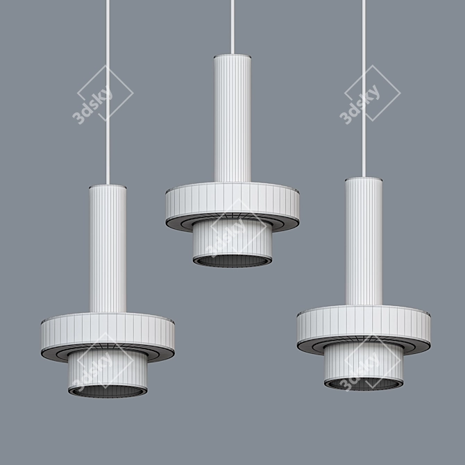 Minimalist Orb Pendant Light 3D model image 2