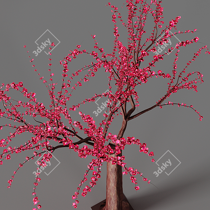 Blooming Beauty: Osaka Cherry Tree 3D model image 2