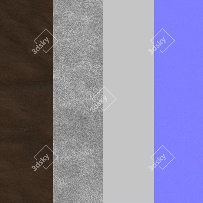 Brown Plain Leather Texture 3D model image 3