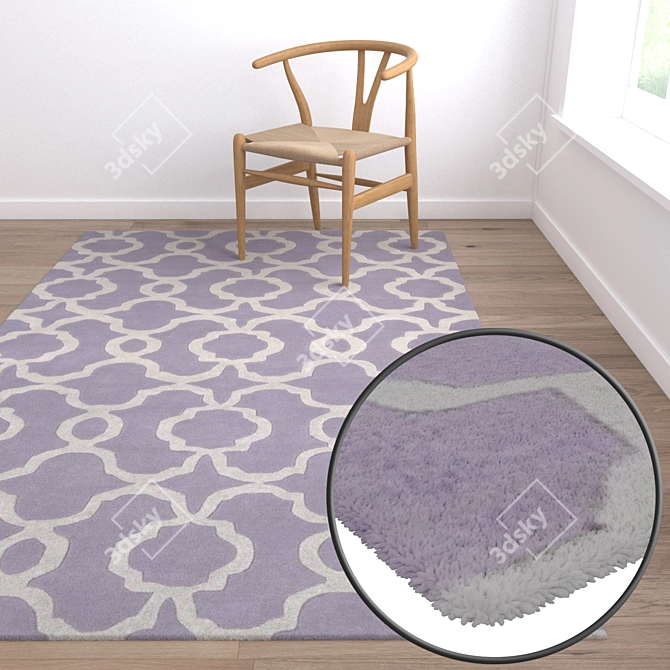 Luxury Carpet Set - High-Quality Textures 3D model image 5