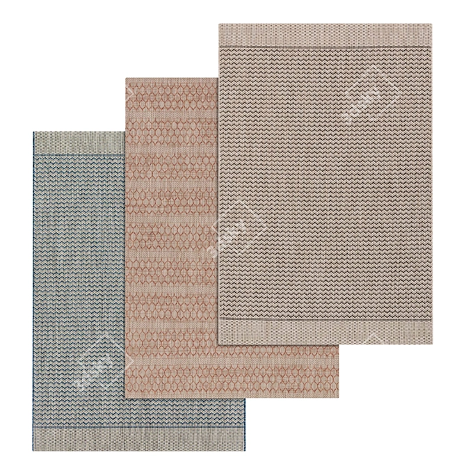 Luxury Carpet Set: High-Quality Textures for 3D Renders 3D model image 1