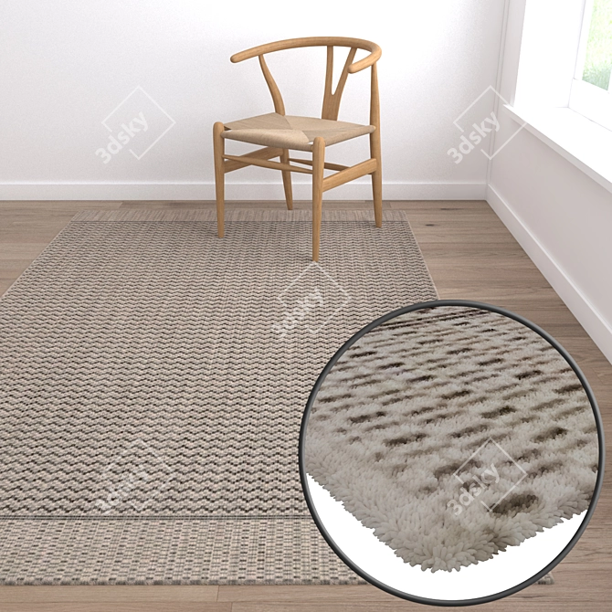 Luxury Carpet Set: High-Quality Textures for 3D Renders 3D model image 5
