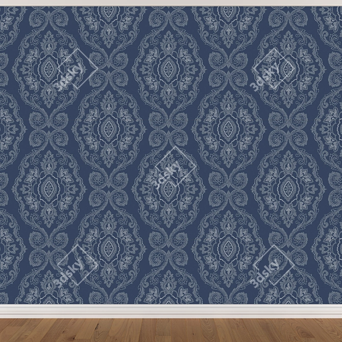 Seamless Wallpaper Set with 3 Colors 3D model image 3