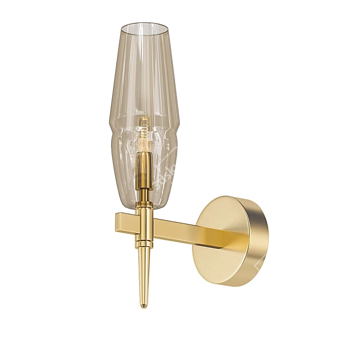 Golden Amber Polani Sconces 3D model image 1