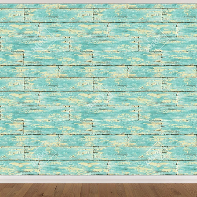 Versatile Wallpaper Set - 3 Colors 3D model image 4