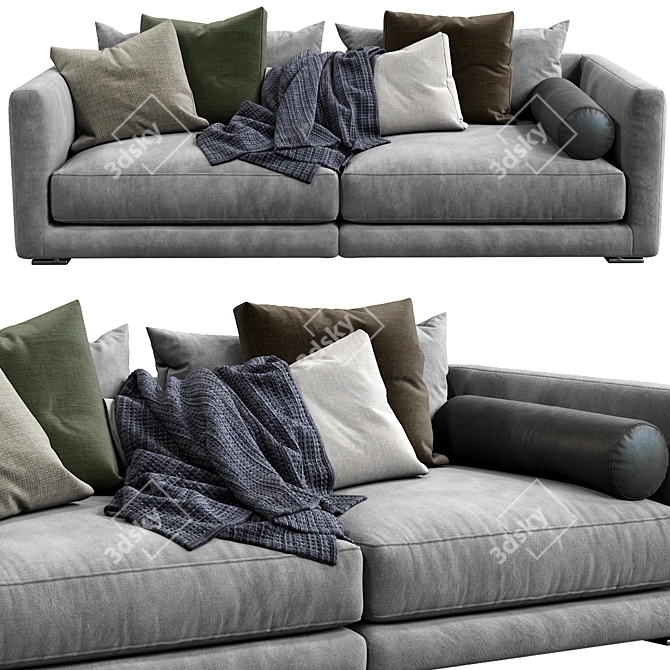 Poliform Bristol: Sleek and Modern Sofa 3D model image 3