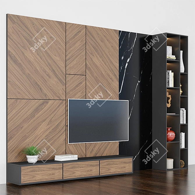 Sleek TV Stand: Modern Design 3D model image 2