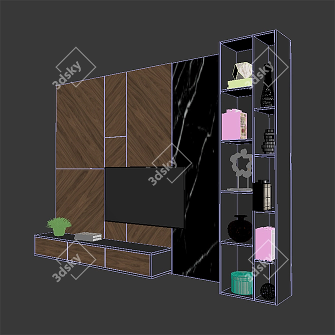 Sleek TV Stand: Modern Design 3D model image 3