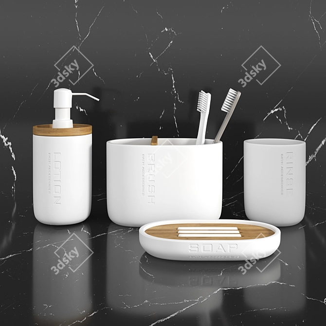 Luxury Bath Set: Complete Your Bathroom 3D model image 2