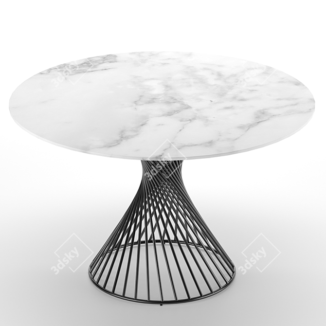 Elegant Vortex Table Base 3D model image 1