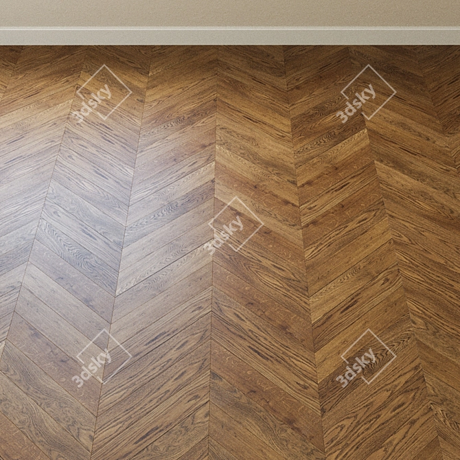 French Oak Chevron: Shabo Parquet 3D model image 3