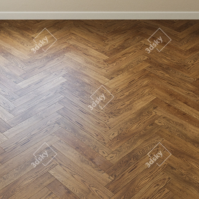 French Oak Chevron: Shabo Parquet 3D model image 4