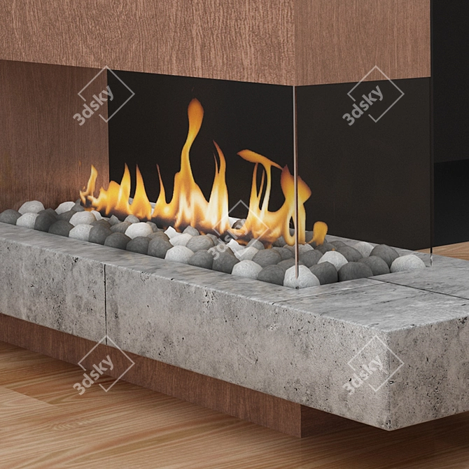 Sleek Fire Furnace 3D model image 3