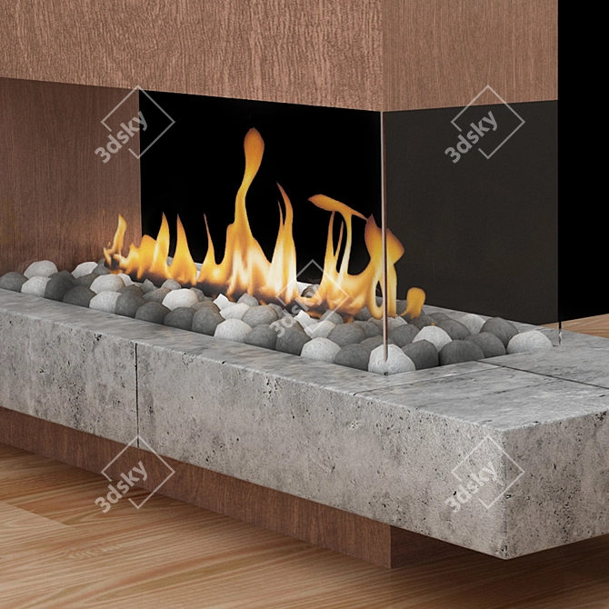 Sleek Fire Furnace 3D model image 6