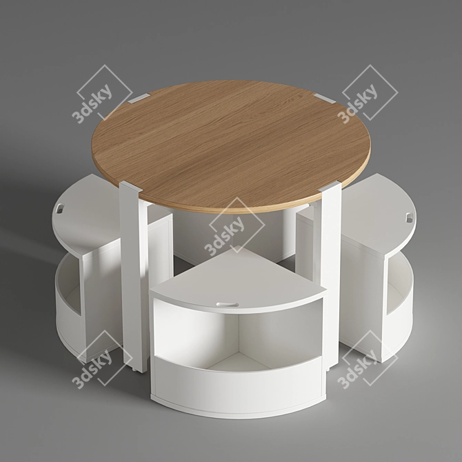 Modern Nesting Play Table Set 3D model image 5