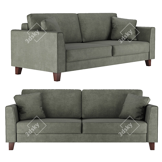 Russian-made DOS Straight Sofa 3D model image 1