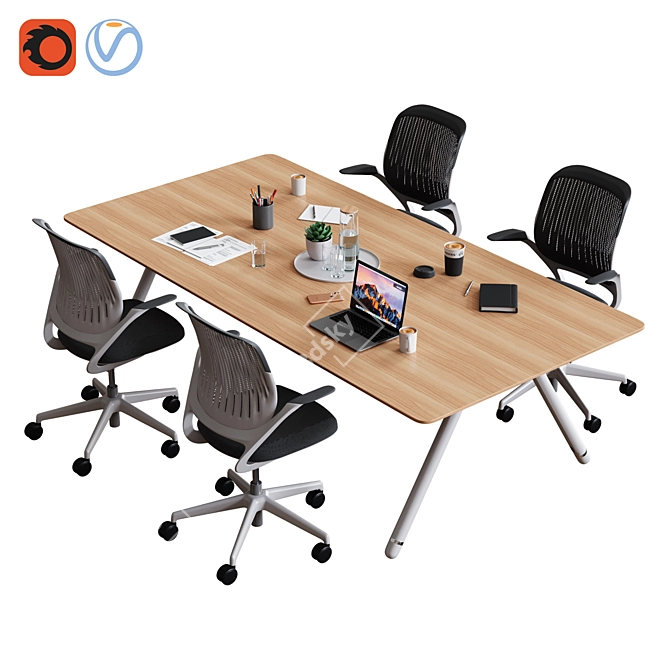 Steelcase POTRERO415 Conference Set 3D model image 2