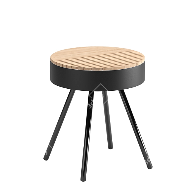 Modern Oak Coffee Table 3D model image 2