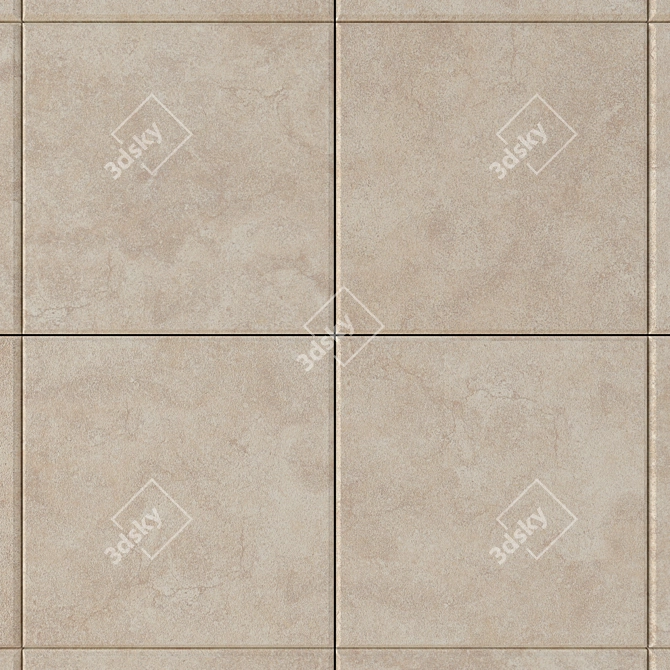 Nirvana Beige Concrete Tiles: Multi-texture, High-resolution 3D Set 3D model image 2