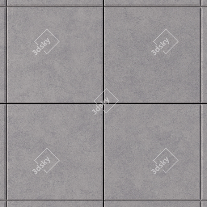 NIRVANA Grey Concrete Wall Tiles 3D model image 2