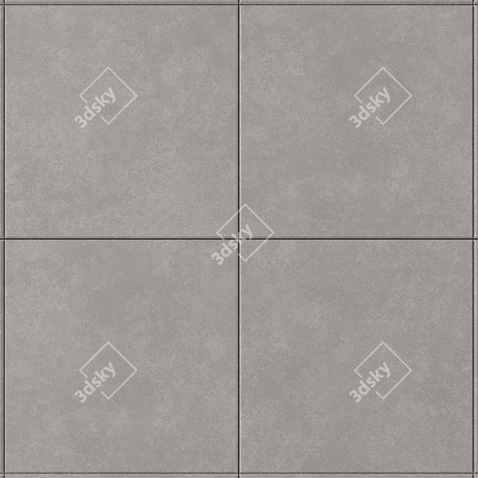 NORD Gray Concrete Wall Tiles 3D model image 2